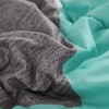Bedbay Teal Grey Queen Comforter Set with Sheets 8 Pcs