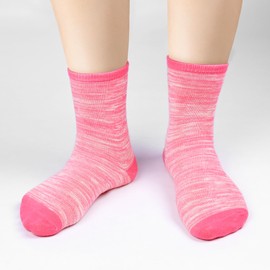 ZERULETS Kids Boys Girls Socks Boy Striped Cotton 12 Pairs Toddler Girl School Sports Crew Sock for 3-5 Years(5 colors)