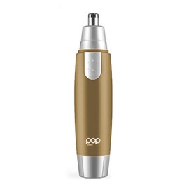 Ear and Nose Hair Trimmer for Men & Women (Gold) – Battery Operated Precision Trimmer for Unwanted Hair – Washable Detailer Trimmer w/Detachable Blade & Flat Base – Portable Grooming Tools
