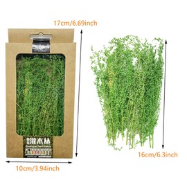 Cayway DIY Miniature Static Grass Tuft Miniature Shrubs Bushes Model Trees Bush for Mini Garden Decoration Model Railway Off-Road Construction Grass Green