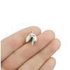 Bohemian Findings 4 Fortune Cookie Antique Silver Tone Charms 3D