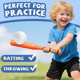 YongnKids 12 Pcs Toddler Replacement Baseball Balls,Plastic Baseballs for T-Ball with Bag Perfect for Tee-Ball Practice, Baseball Training, Sports Theme Party Favors,Stocking Stuffers