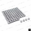 HTTMT MT247-025- 100 Piece Chrome 1/4" Allen Socket Bolt Cap