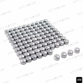 HTTMT MT247-025- 100 Piece Chrome 1/4" Allen Socket Bolt Cap Dress Kit Compatible with Misc Hardware