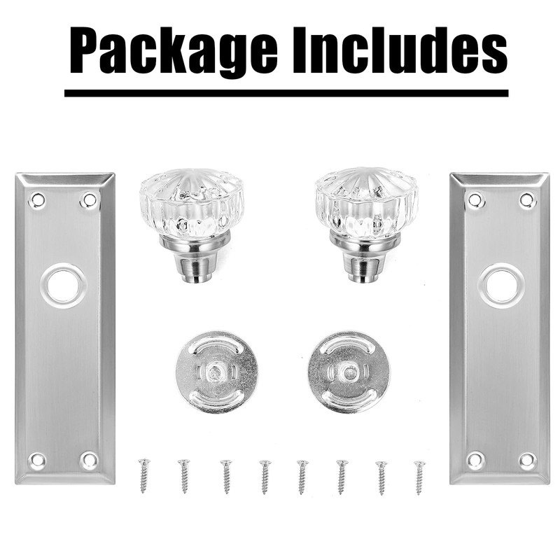 ToPToToo Single-Side Glass Dummy Door Knobs, Inactive Door Knobs for