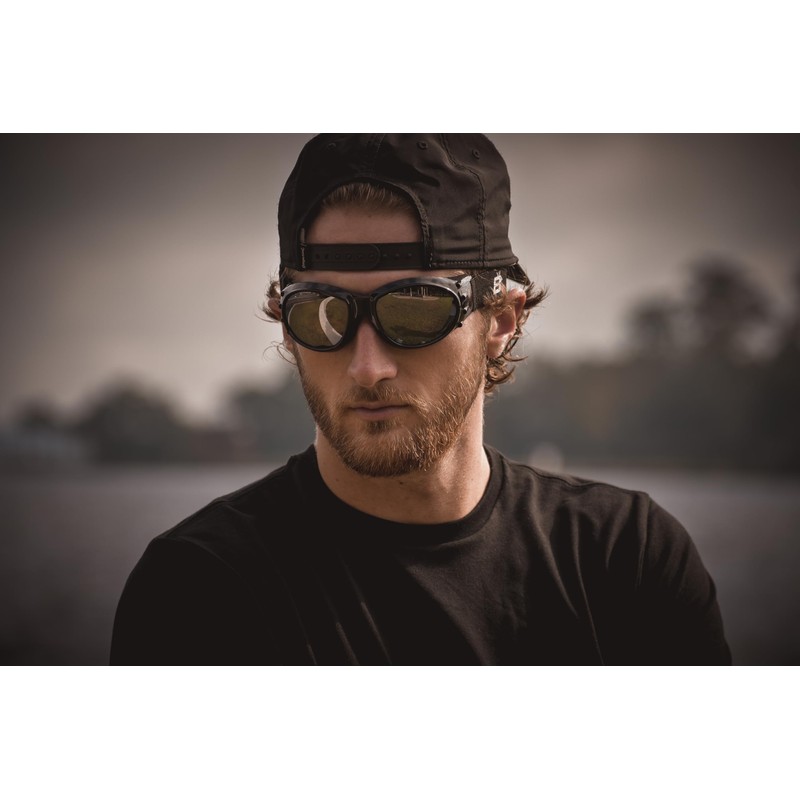 Birdz Eyewear Eagle Motorcycle Goggles (Black Frame/Polarised Smoke Lens)