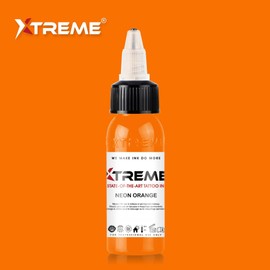 Xtreme Tattoo Ink, Versatile Medium Viscosity for Precision Tattooing, Rich Hue, Quick Healing, Acrylic-Free, Water Based, Highest Safety Standards - Ready-to-Use Tattoo Ink (Neon Orange, 0.5 oz)