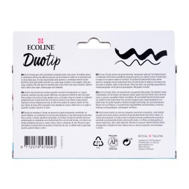 Ecoline Duotip Liquid Watercolour Pencils Set of 6 - Botanical Colours | Fine Bullet Tip Pens with Wide Chisel Tip