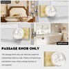 HIEMEY Passage Glass Door Knobs Interior, Round Clear Bubble Crystal