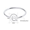 AoedeJ 925 Sterling Silver Stackable Initial Letter Rings Capital Letter