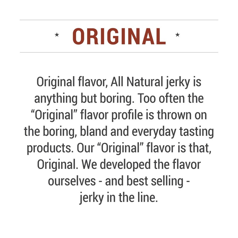 Lucky Beef Jerky Original Slab, 3 Ounce (Pack of 4)