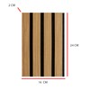 DecorAndDecor Acoustic Slat Wood Wall Panel and Ceiling Panelling Decorative