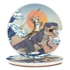 Adastrah Car Coasters Pack of 2,Absorbent Ceramic Car Coasters Set