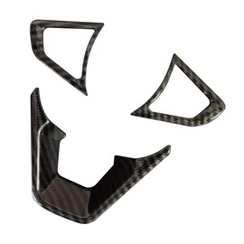 ruihe 3PCS Carbon Fiber Folor Steering Wheel Cover Fit for Ford Fusion Mondeo Edge