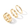 PAVOI 18K Gold Plated Rings Set | Gold Stacking Rings