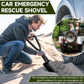 Mini Folding Gardening Shovels High Carbon Steel Portable Camping Shovel for Military Style Entrenching Tool,Camping,Hiking, Digging,Backpacking,Car Emergency Multi Tool