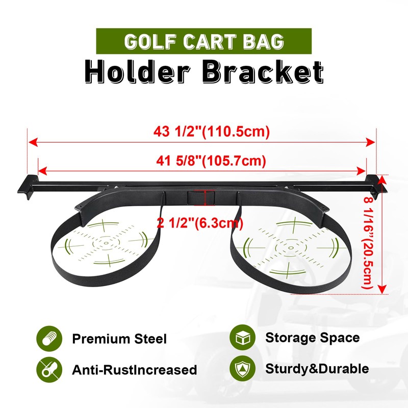 Universal Golf Cart Bag Holder Bracket Fit for Yamaha, EZGO