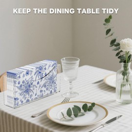 BRVNOTA Acrylic Napkin Holder 2 PCS, Guest Towel Holder, Clear Waterproof Vertical Napkins Holder for Dining Table, Disposable Hand Towels Tray for Bathroom, Hotel, Kitchen