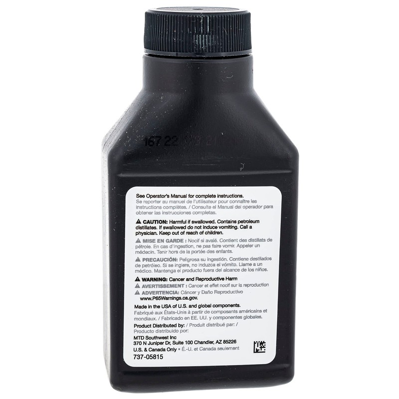 CUB CADET 737-05815 HD SAE 30 4-Cycle Oil 3.04oz Bottle