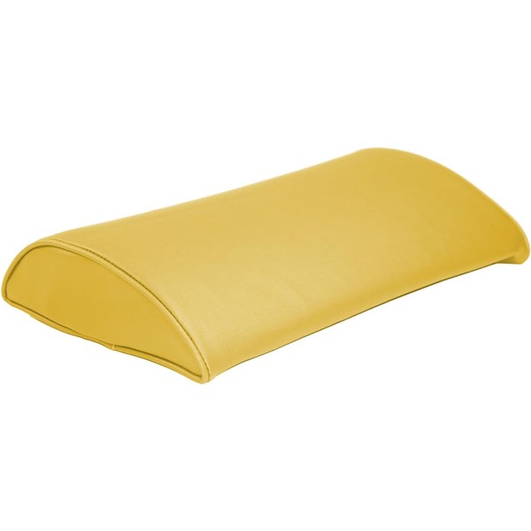 ATC Handels GmbH Lumbar Lumbar Cushion with Faux Leather Cover 37 x 23 x 7 cm - Orthopaedic Neck Support Pillow with Lumbar Support (Yellow)