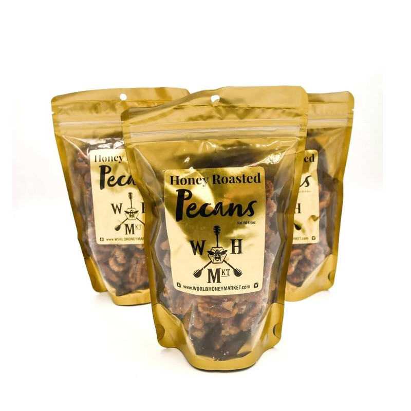 World Honey Market Honey Roasted Pecans (6.6 oz bag)…