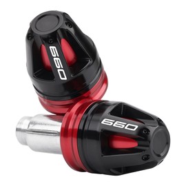 MotHeartCNC Universal Motorcycle Handlebar End Plugs for Daytona 660 2024-2025 Handlebar End Caps for Motorcycles 17mm Diameter, Standard 7/8" 22mm Accessories (Red)
