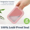 Leak Proof Silicone Travel Soap Case with Draining Tray -