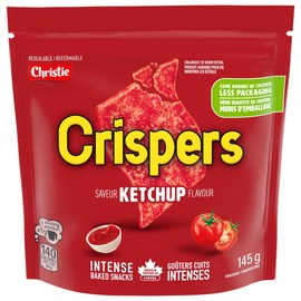Christie Crispers Ketchup Crackers, 145g/5.1 Ounce, Bag, Imported from Canada}