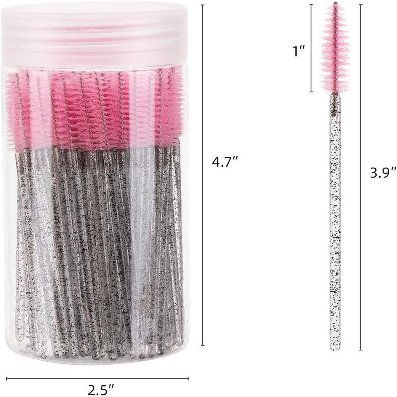 Tbestmax 100 Pcs Cepillo Desechable para Pestañas, Varitas de Mascara
