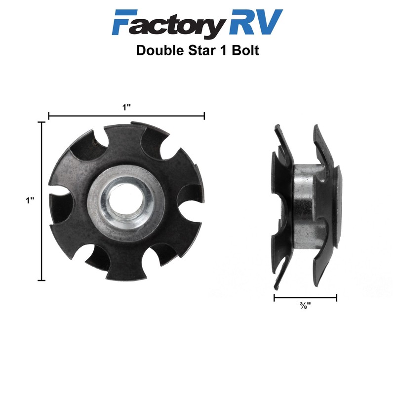 ToughGrade 4 pk Replacement Stand-Off or Insert Nut for Ladder