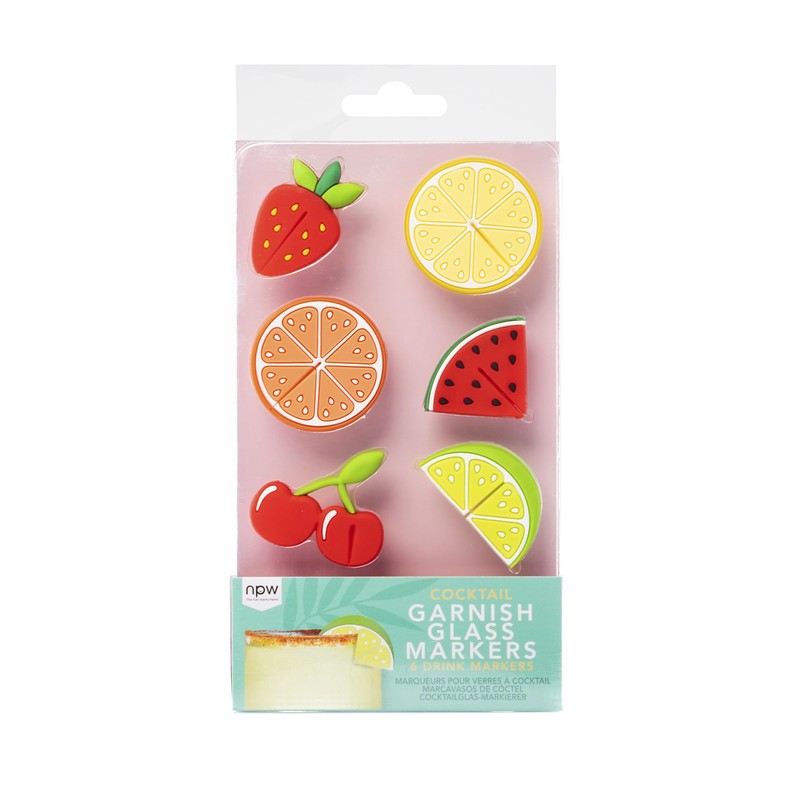 All Around The World Fruit Glass Marker, Multi-Colour, One Size