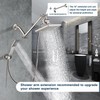 BRIGHT SHOWERS Rain Shower Head with Handheld Spray, 8 Inch