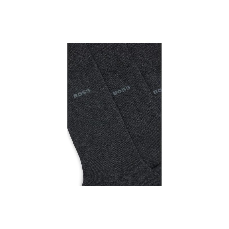 BOSS Men's 3P RS Uni CC Regular_Socks, Charcoal12, 39-42