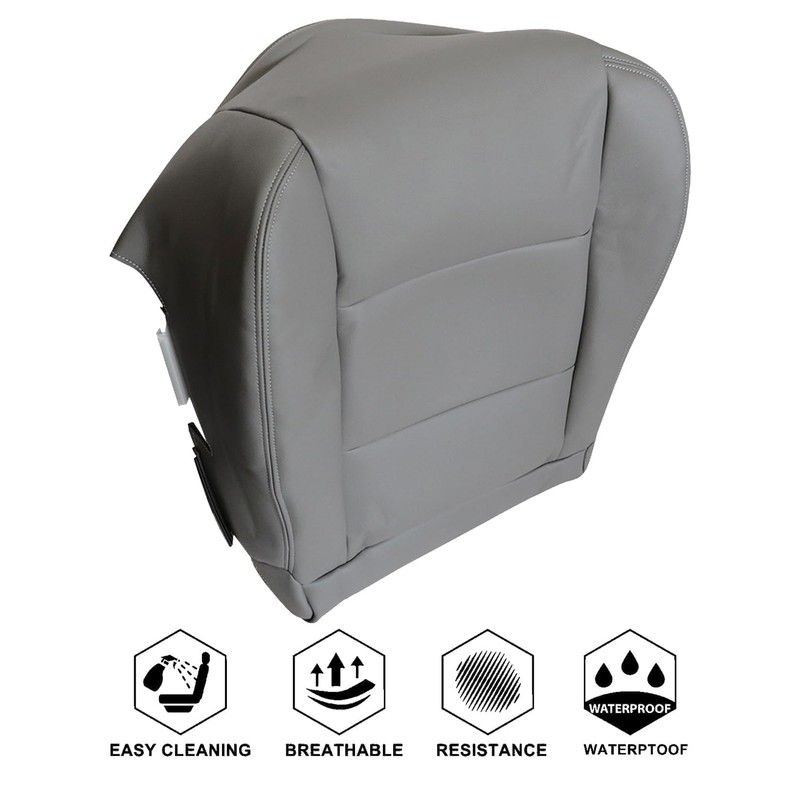 NLQR Front Driver Side Bottom Replacement Microfiber Leather Seat Cover