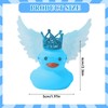 Jyeennar 1PC Blue Angel Rubber Duck with Crown Wing, Mini