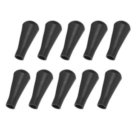 10pcs Rubber Arrowhead, Outdoor Soft Rubber Broadhead, Flexible Rubber Material for Glass Fiber Shaft Carbon Shaft(black, 8mm)