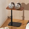 Botion Adjustable Height C-Shaped Table, 360° Swivel TV Tray, Small