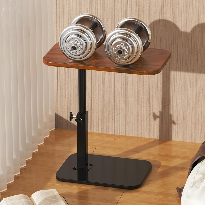 Botion Adjustable Height C-Shaped Table, 360° Swivel TV Tray, Small