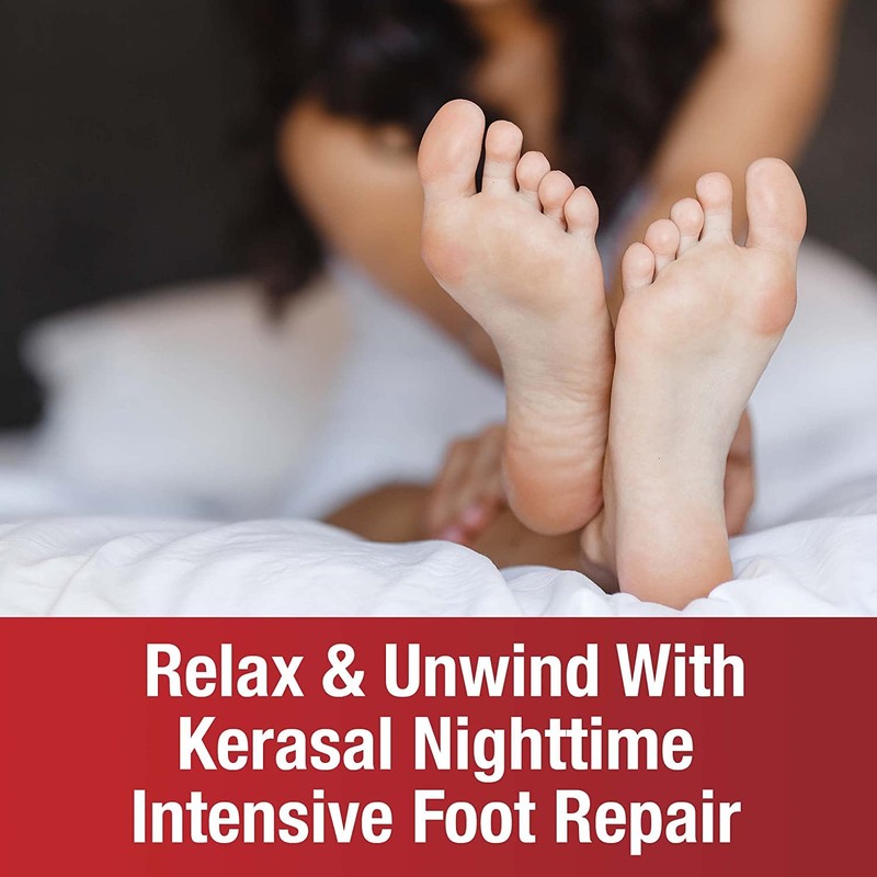 Kerasal Nighttime Intensive Foot Repair, Skin Healing Ointment for Cracked