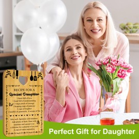 Daughter Gift Bamboo Decorative Cutting Board Decor Kitchen Gifts for Christmas Cheese Boards Unique Birthday Gift Wood Serving Board Xmas Presents