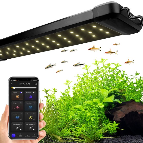 hygger 18W Smart Aquarium Light, Bluetooth LED Light with App