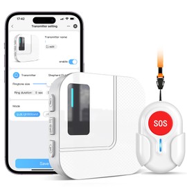 DAYTECH Wireless Caregiver Pager Emergency Button for Seniors WiFi Smart Caregiver Call Button Panic Alert System for Elderly, 1 Receiver 1 Call Bell(Only Supports 2.4GHz Wi-Fi)