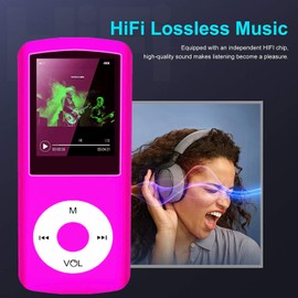 Hotechs Slim Design MP3 Player MP4 Player with 32GB Memory Card Digital LCD Display 1.8 Inch Display FM Radio