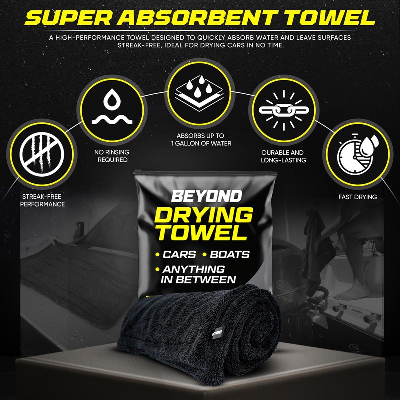 Beyond Drying Towel - Super Absorbent Large Premium Microfiber Detailing
