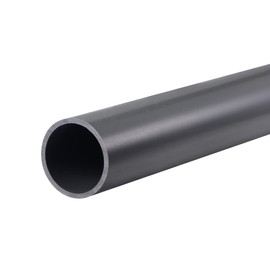 sourcing map PVC Rigid Tube Round Pipe Hardware Tubing 28mm ID 32mm OD 0.35m Light Grey High Impact for Water Pipe,Crafts
