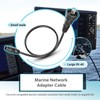 Marine Network Adapter Cable Black Small (Male) to Large RJ-45