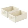 Vbvbip Cotton Linen Drawer Organizer Bins Set of 2 -