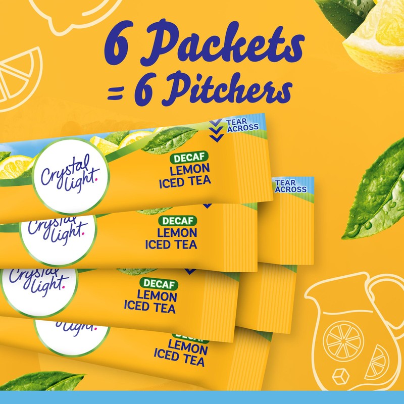 Crystal Light Decaf Lemon Iced Tea Naturally Flavored Powdered Drink