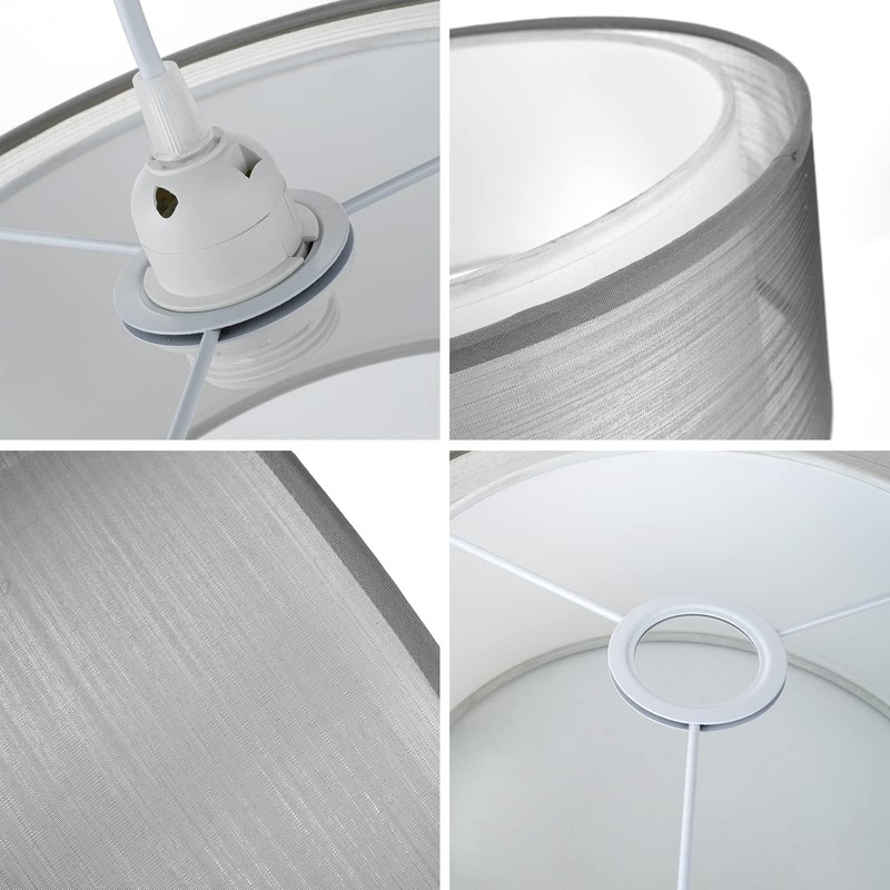 Frideko 2 Tier Light Shade Ceiling - Modern Grey Lampshade