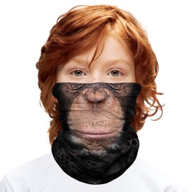 ShopINess Multifunctional tube scarf for children (6-14 years) - chimpanzee